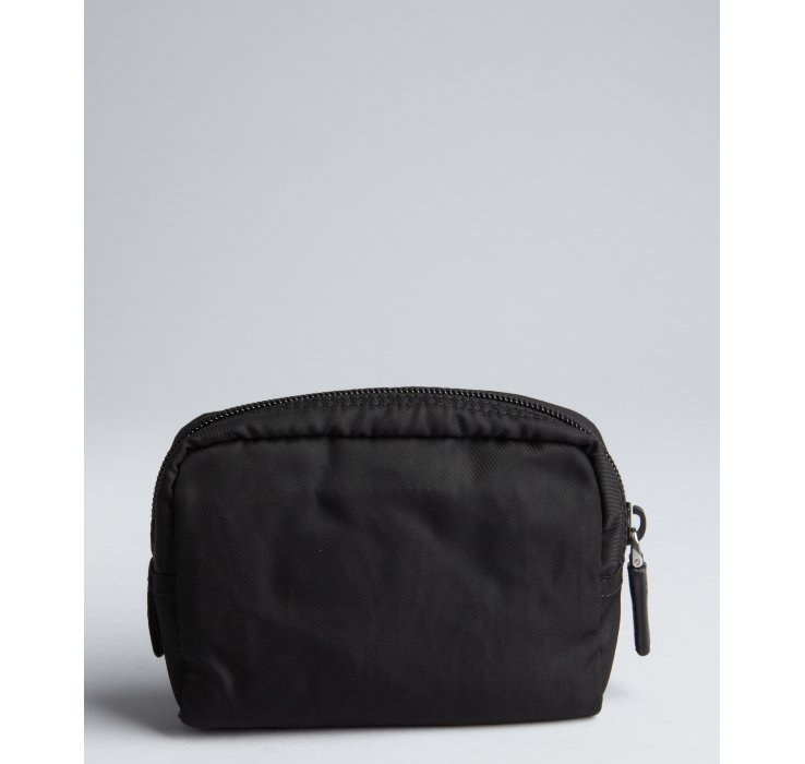 black prada tote bag - Prada Black Logo Nylon Small Cosmetics Case in Black | Lyst