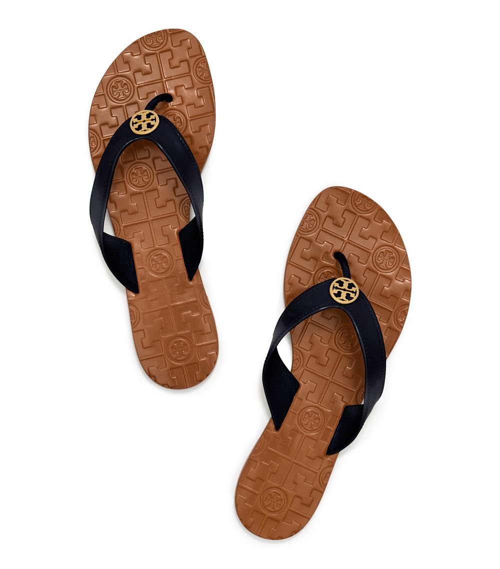 Tory burch Patent Thora 2 Sandal in Blue | Lyst