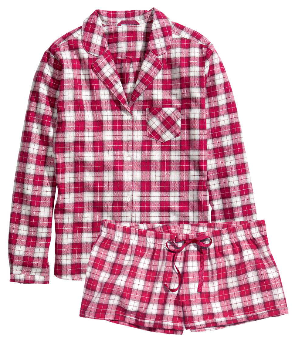 Lyst H&M Flannel Pyjamas in Red