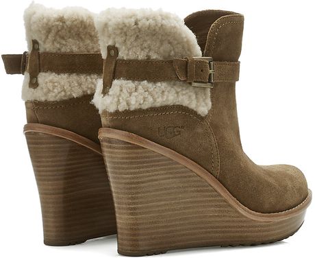 Ugg Anais Wedge Boot in Beige | Lyst