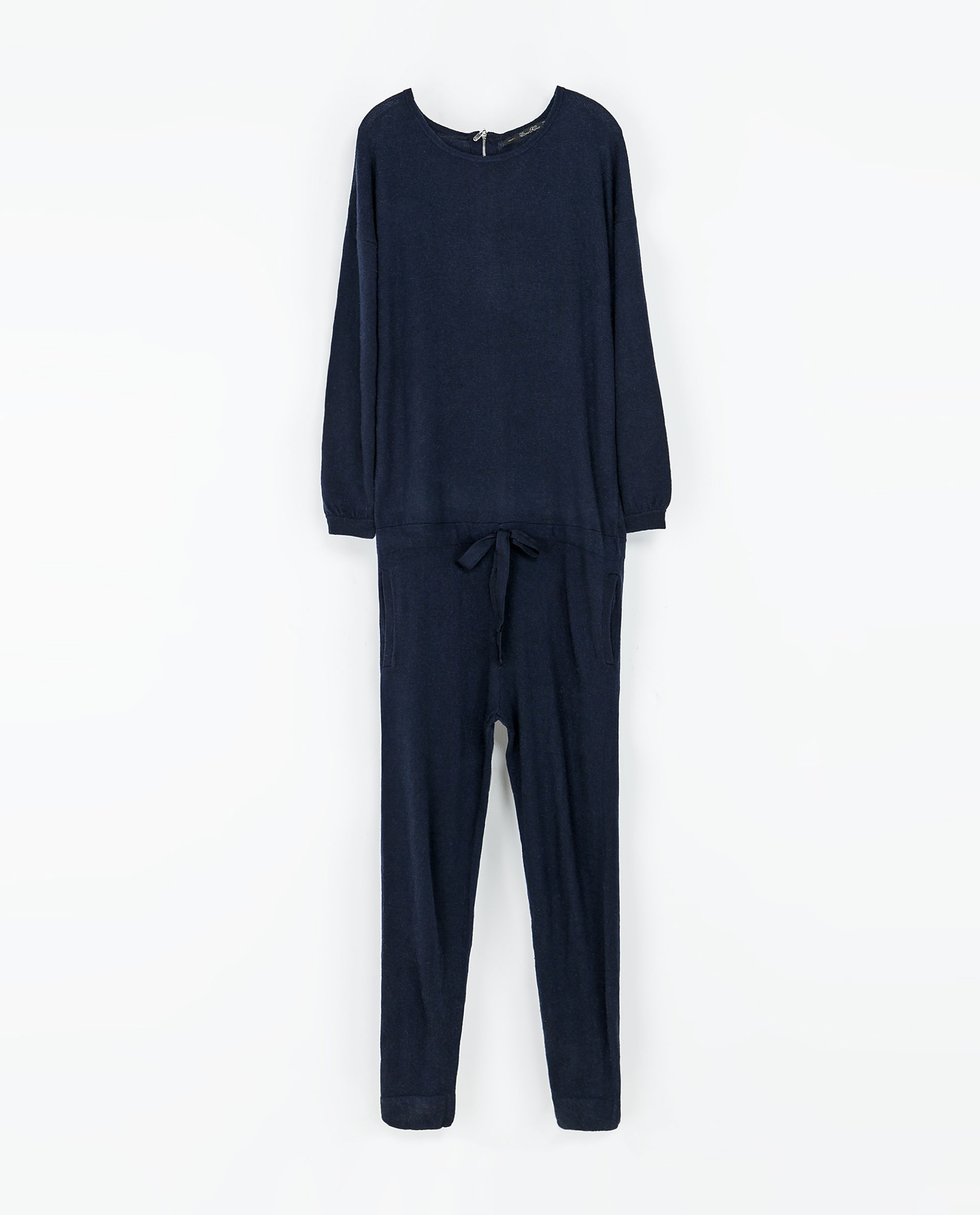 Zara Knitted Jumpsuit in Blue Lyst