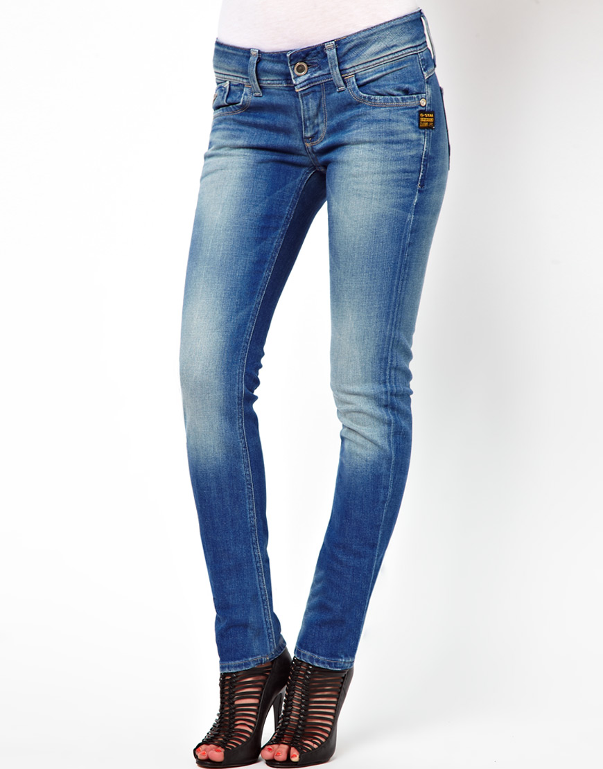 Lyst - G-star raw Lynn Slant Pocket Skinny Jeans in Blue