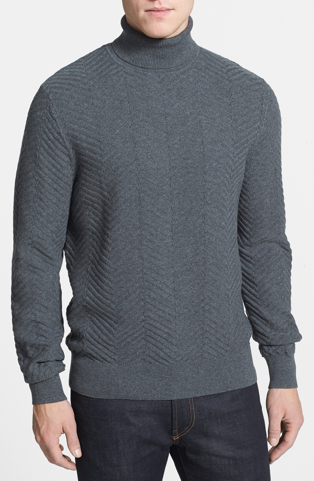 Calibrate Turtleneck Sweater in Gray for Men (Heather Grey) | Lyst