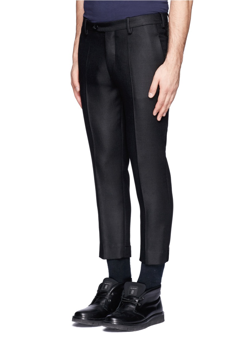 Neil barrett Adjustable Hem Pants in Black for Men Lyst