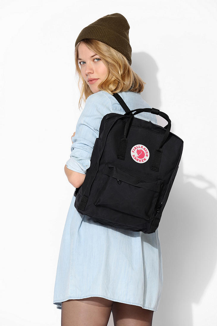 Lyst - Urban Outfitters Fjallraven Kanken Canvas Backpack in Black
