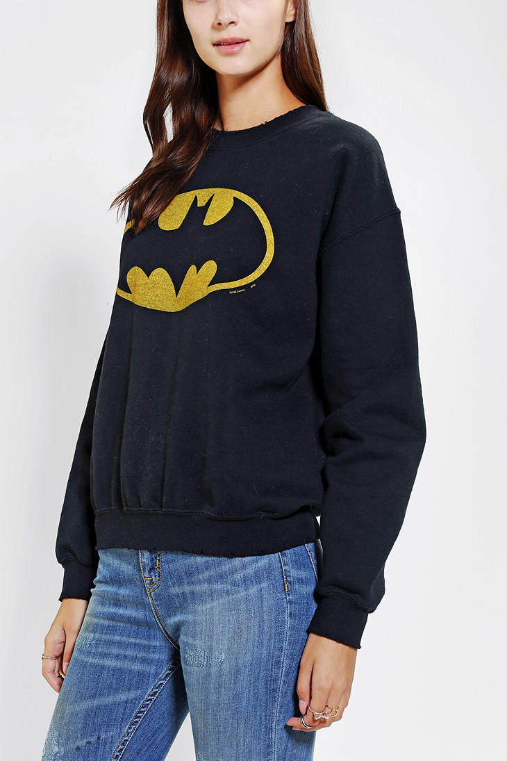 Lyst - Urban Outfitters Junk Food Batman Pullover Sweatshirt in Black