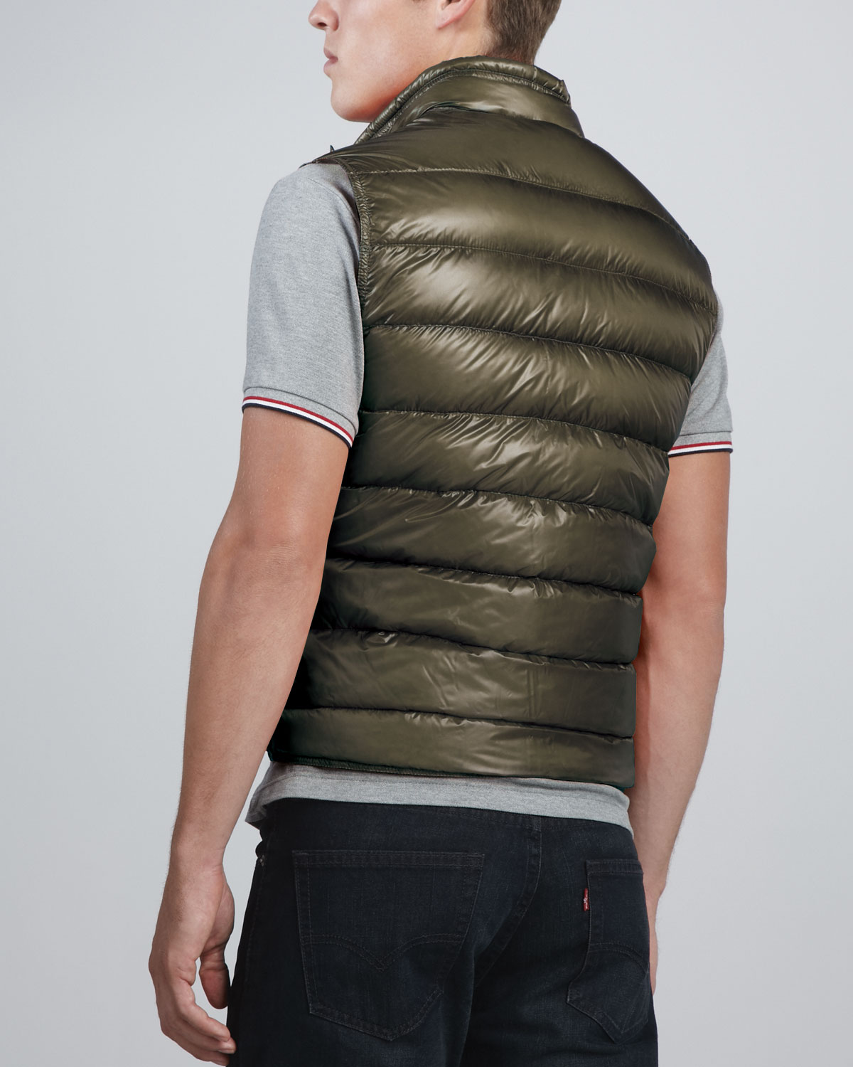 Lyst Moncler Gui Lightweight Puffer Vest in Green for Men