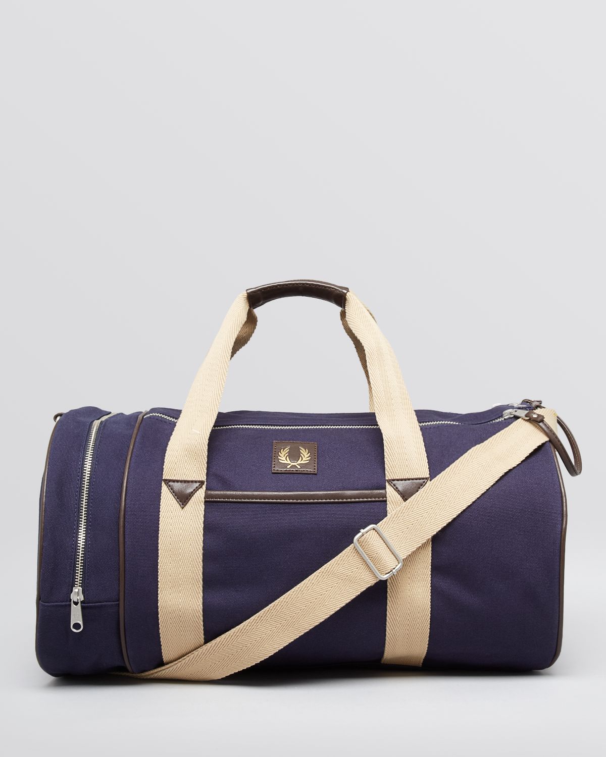 Lyst - Fred perry Classic Canvas Barrel Bag in Blue for Men
