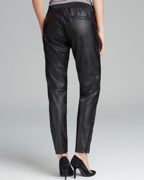 Blank Pants Slouchy Faux Leather in Black (Blacked Out) | Lyst
