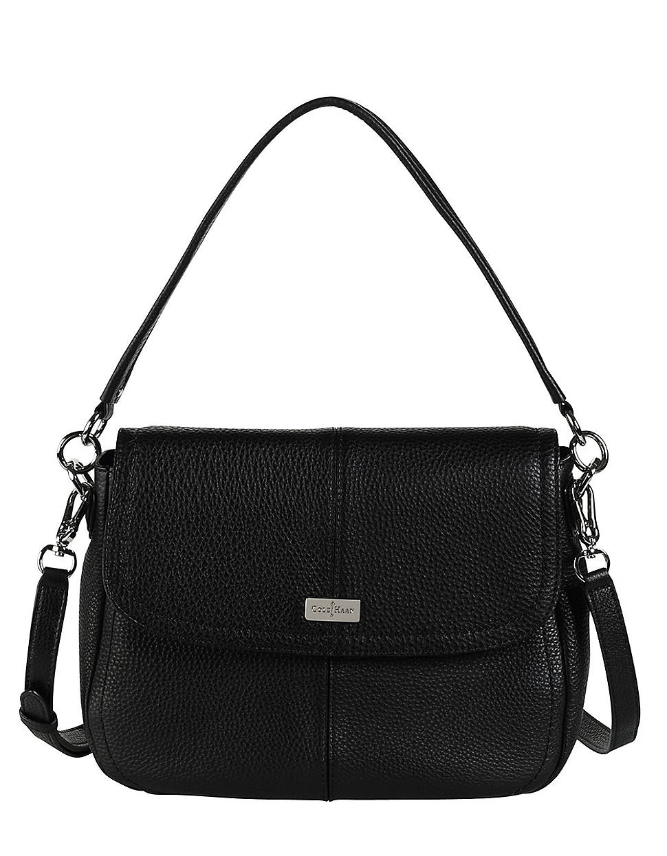 Cole Haan Village Jenna Leather Shoulder Bag in Black | Lyst