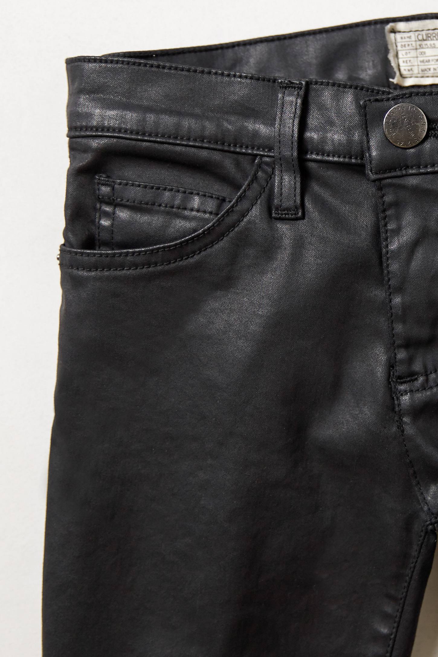 Current/elliott Coated Slim Bootcut Jeans in Black Lyst