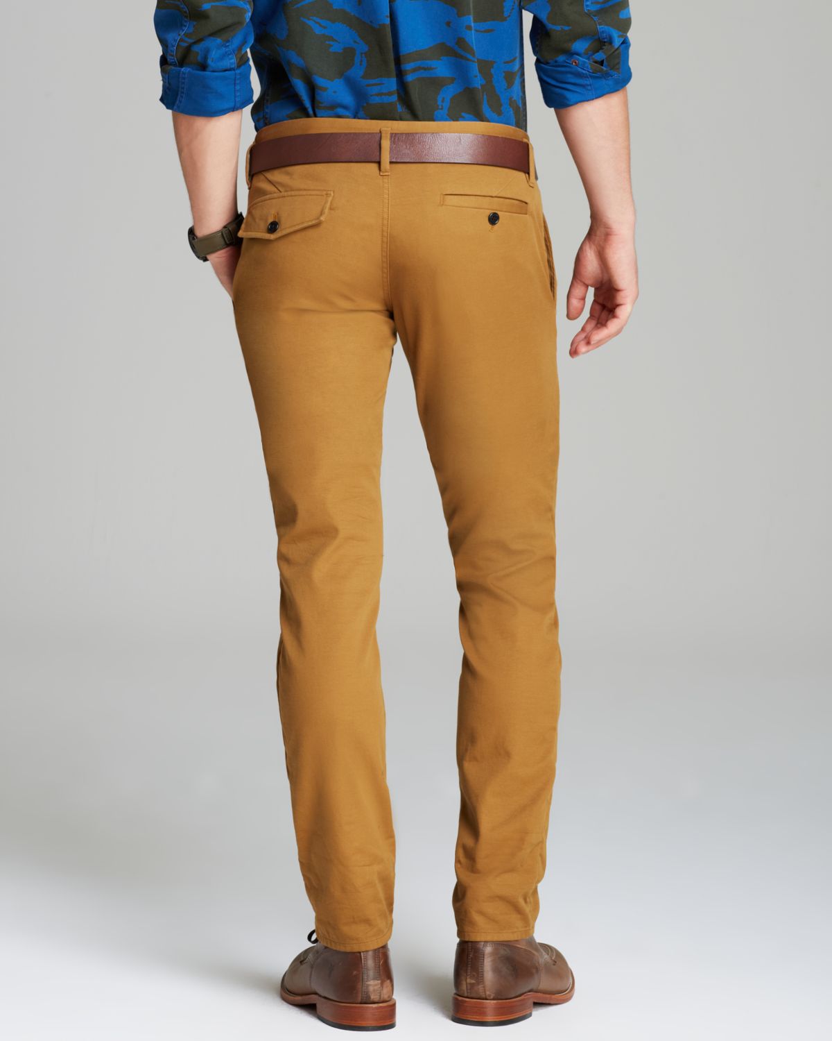 Marc by marc jacobs Camden Cotton Cuffed Pants in Brown for Men | Lyst