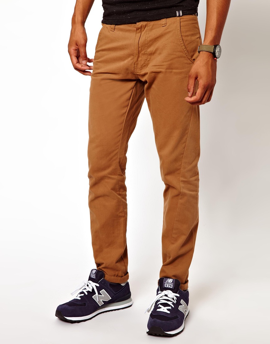 Lyst - Replay Bellfield Twisted Chino Pants in Natural for Men