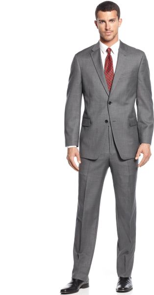 Tommy Hilfiger Grey Sharkskin Suit in Gray for Men (Grey) | Lyst