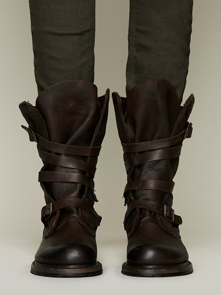 Lyst Vintage Shoe Company Rayna Wrap Boot in Brown