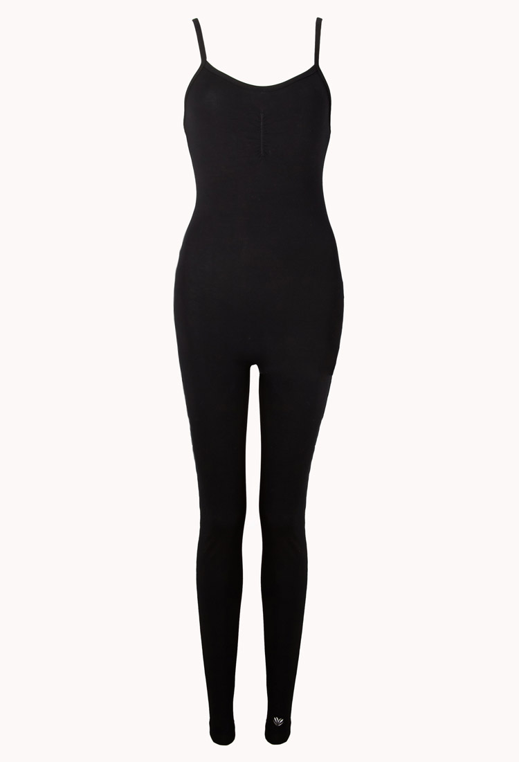 Lyst Forever 21 Yoga Bodysuit in Black