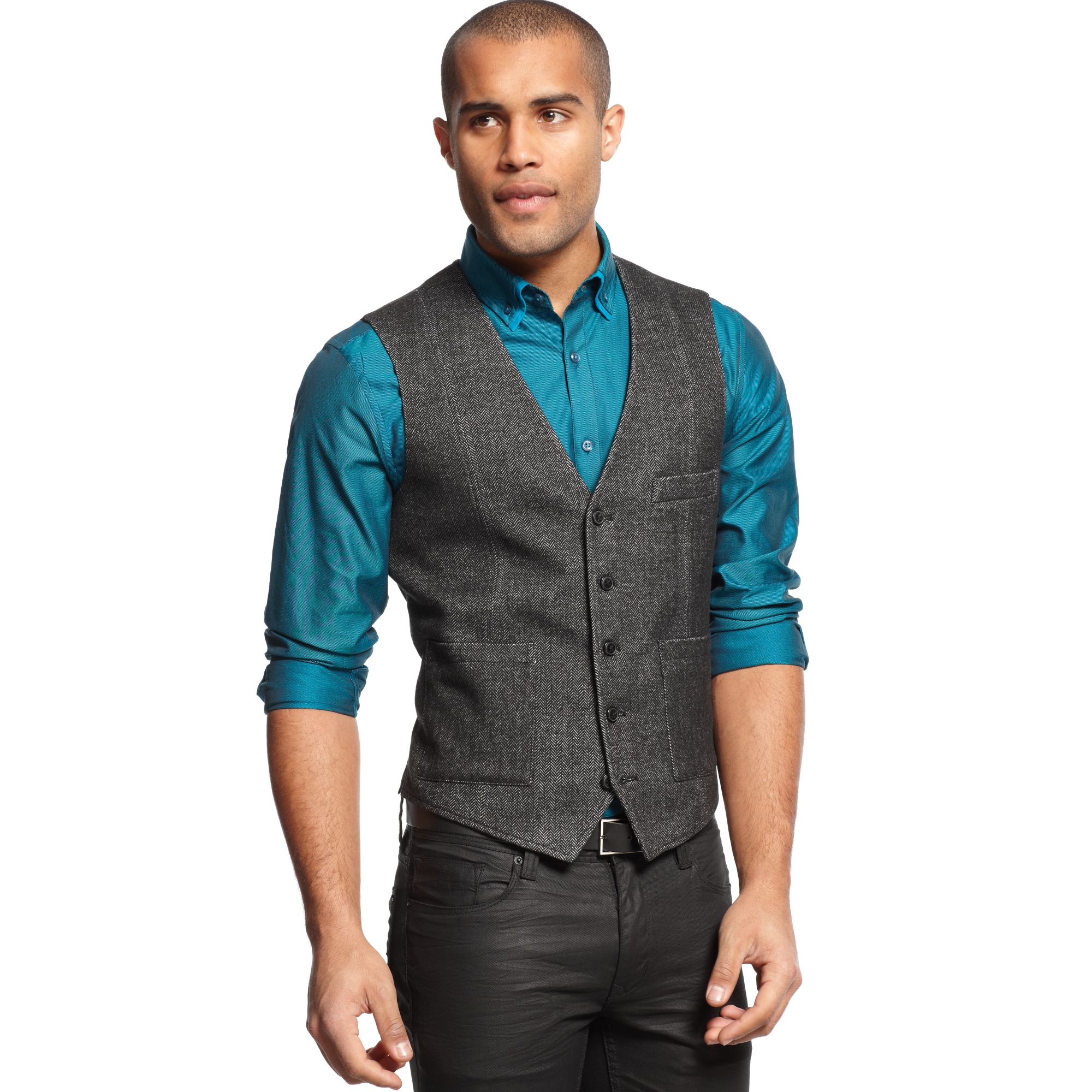 Lyst - Inc International Concepts Tweed Vest in Gray for Men