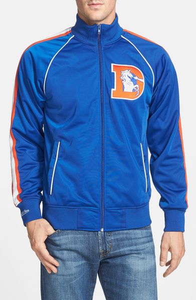 Mitchell & Ness Snap Pass Denver Broncos Track Jacket in Blue for Men ...