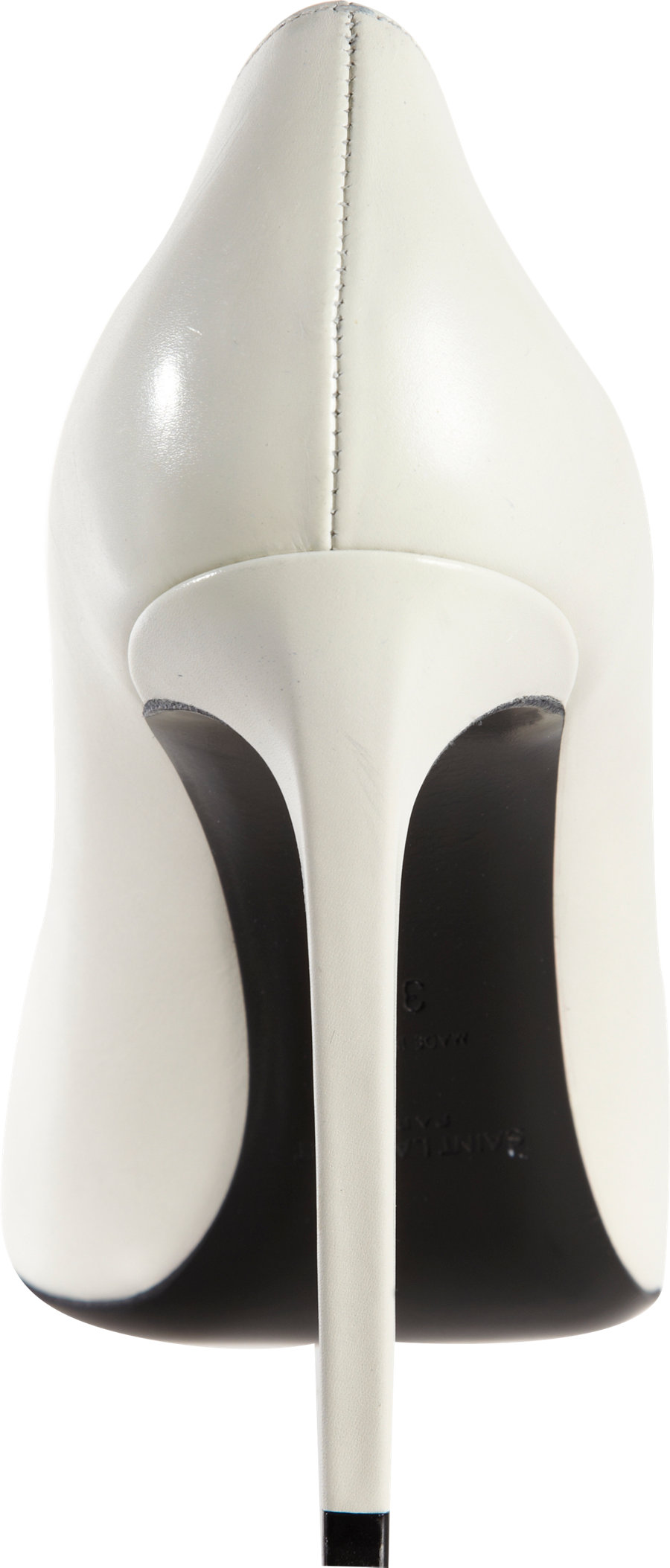 white saint laurent pumps
