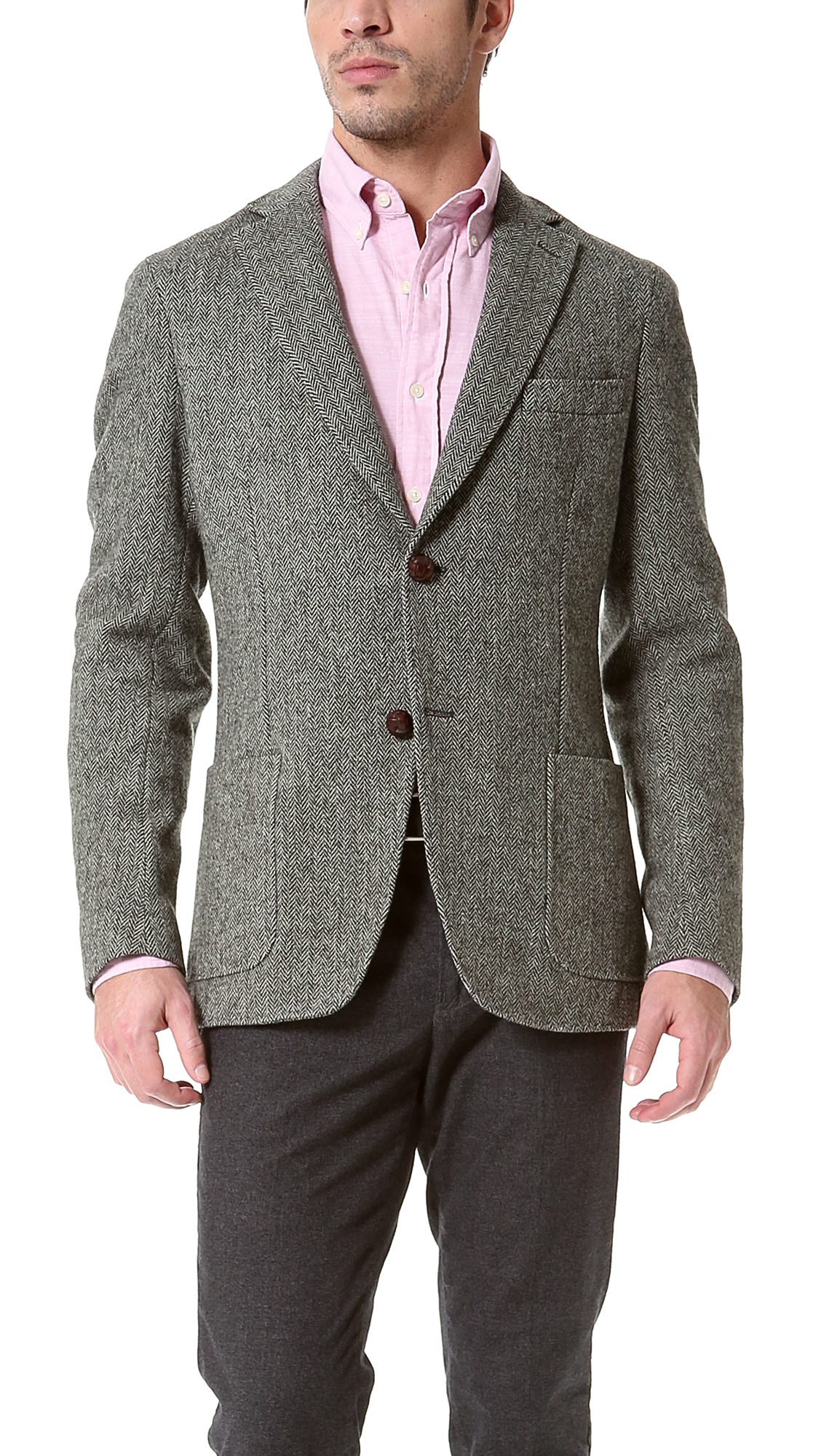 Lyst Gant Mb Herringbone Blazer in Gray for Men