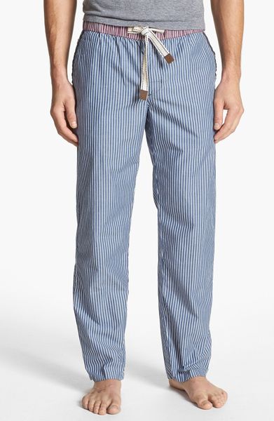 Ted Baker Cotton Lounge Pants in Blue for Men (Stripe Denim) | Lyst