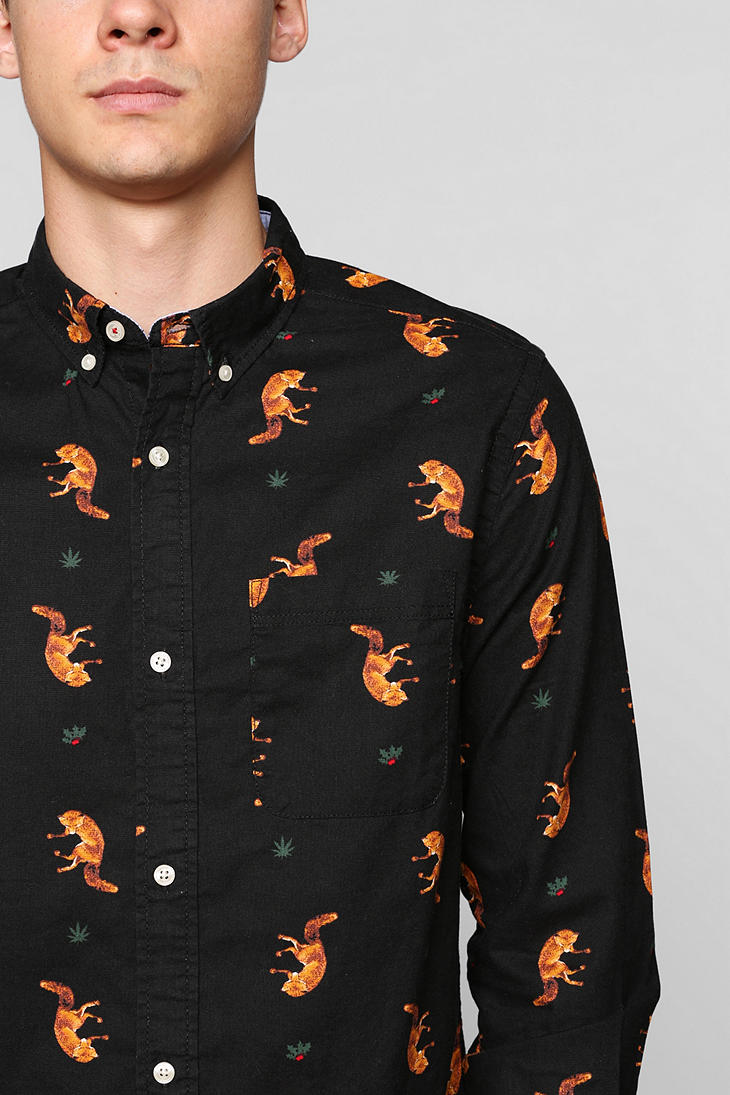 fox print shirt