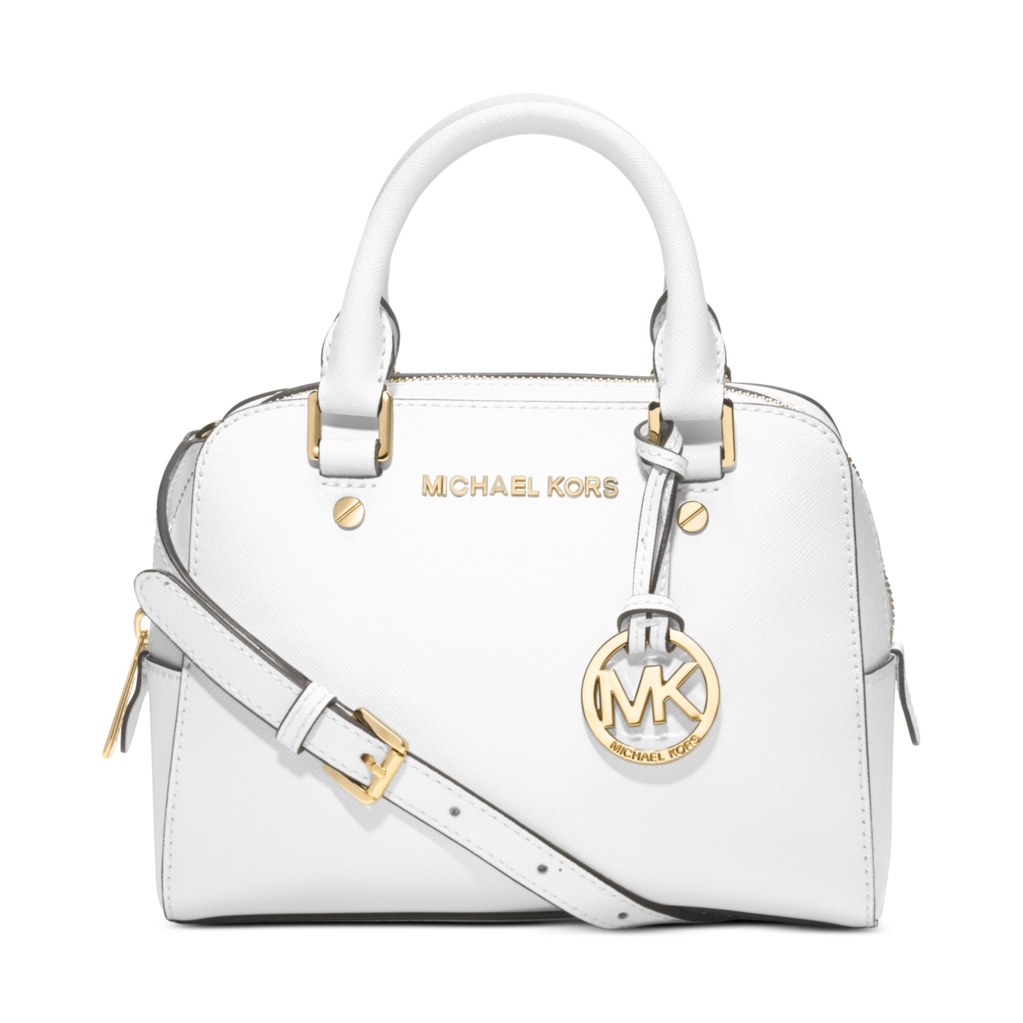 Michael Kors Jet Set Small Travel Satchel in White (OPTIC WHITE) | Lyst