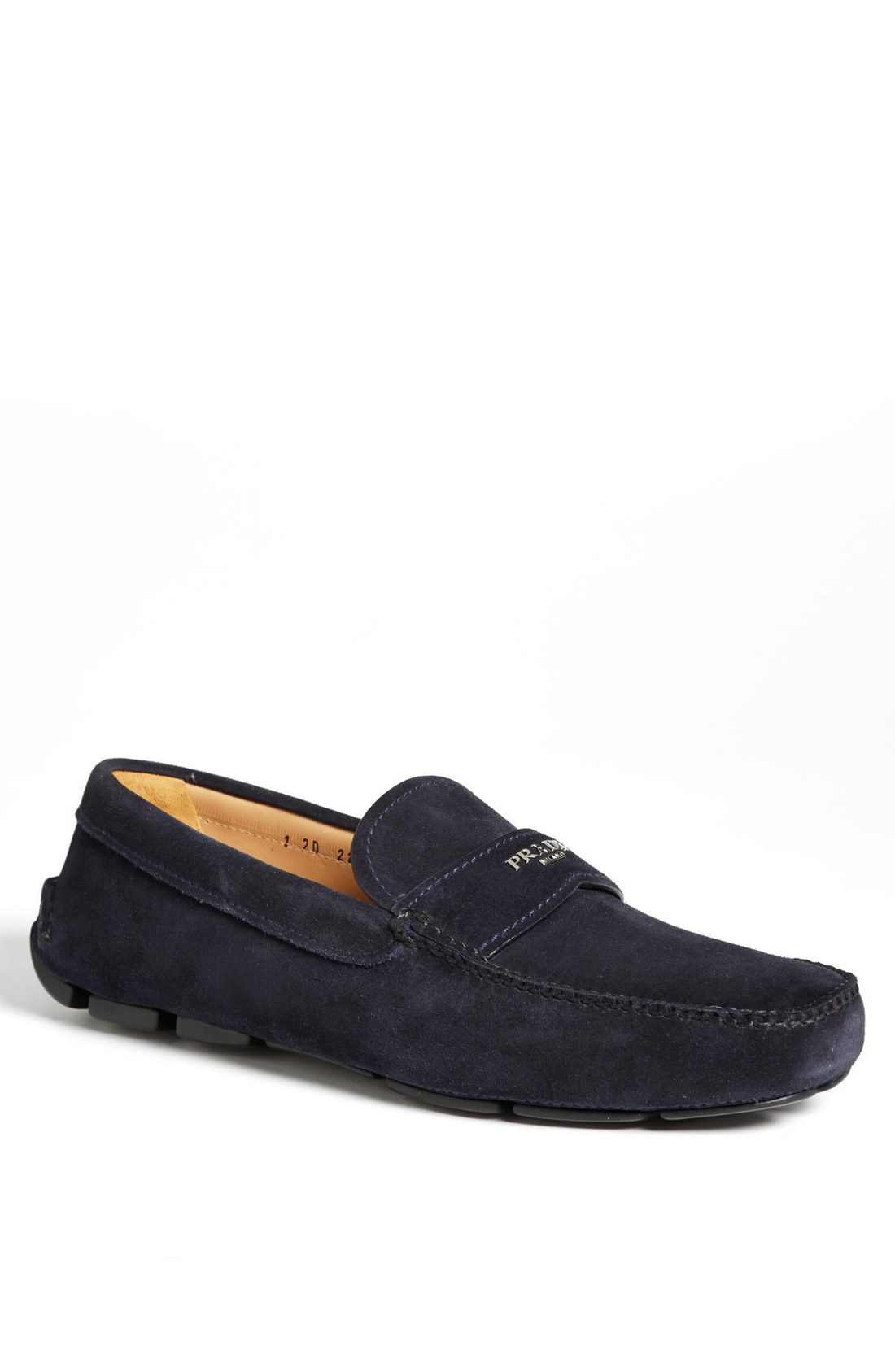 Prada Suede Driving Shoe in Blue for Men (Blue Suede) | Lyst