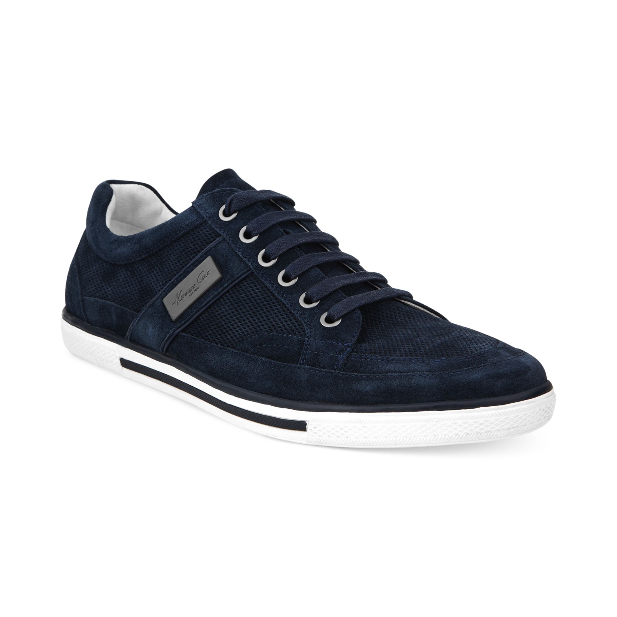 Kenneth Cole Show Down Lace-Up Sneakers in Blue for Men (Navy Suede) | Lyst