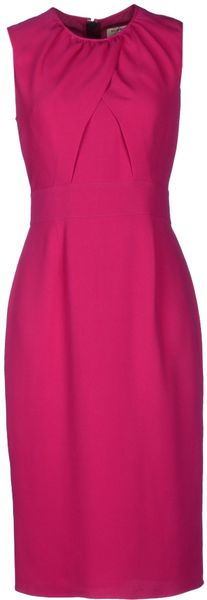 Burberry Kneelength Dress in Pink (Garnet) | Lyst