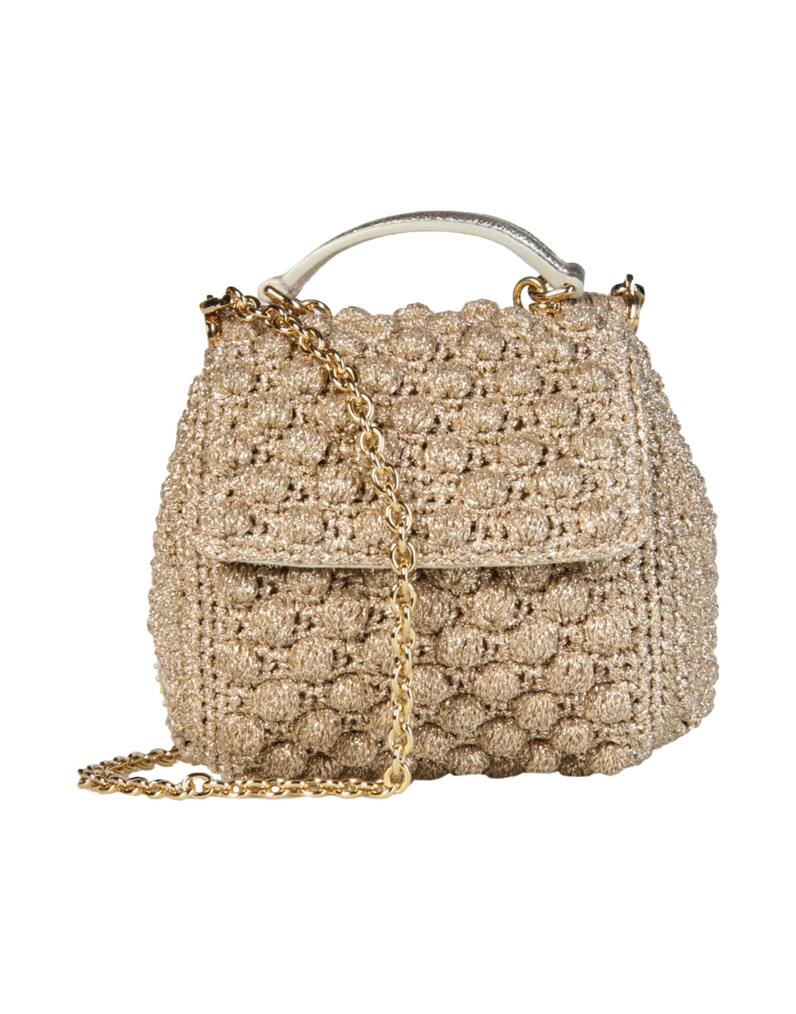 Dolce & Gabbana Small Fabric Bag in Gold | Lyst