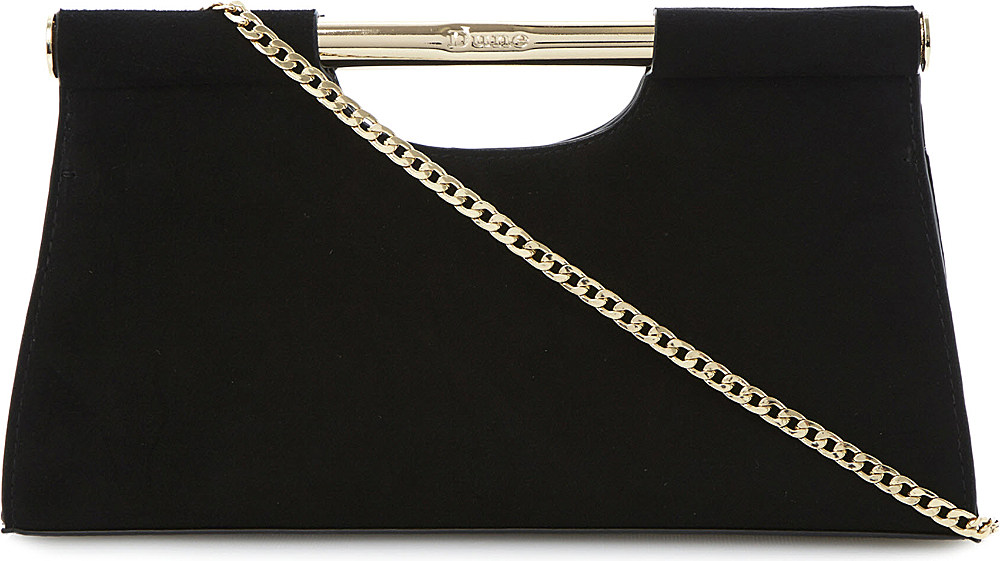 Dune Envie Gold Bar Clutch Bag In Black Lyst Gallery