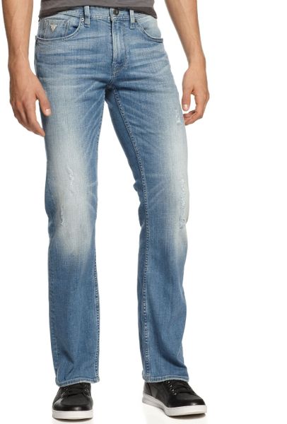 Guess Lincoln Proclamation Slim Straight Leg Jeans in Blue for Men ...