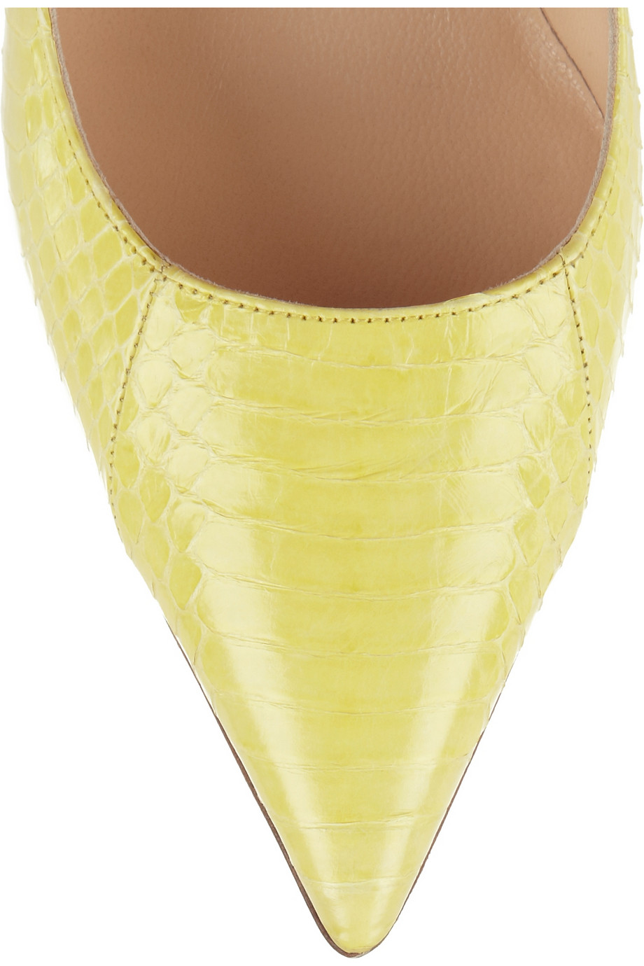 Jimmy choo Abel Neon Elaphe Pump in Yellow Lyst