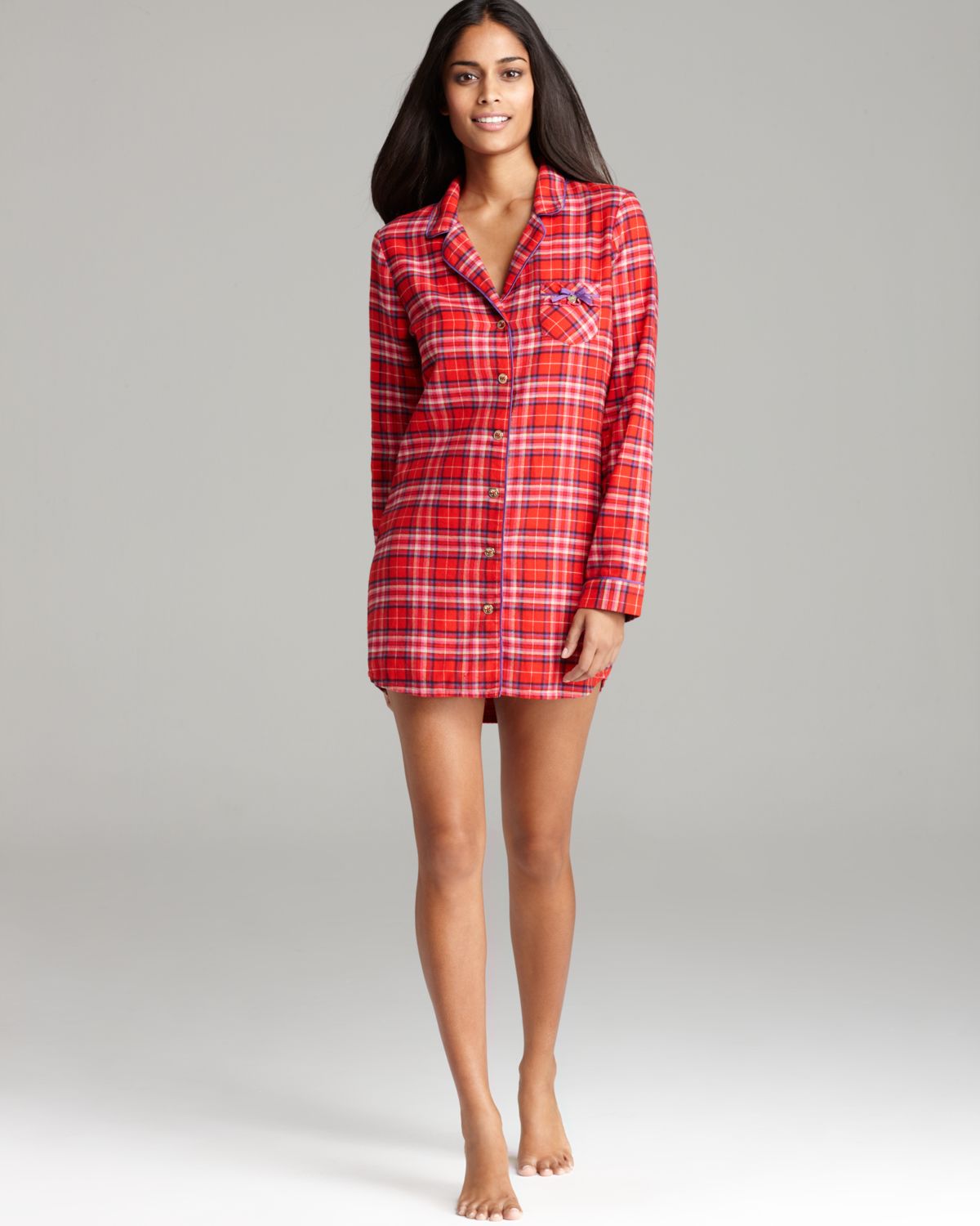 short flannel nightgown