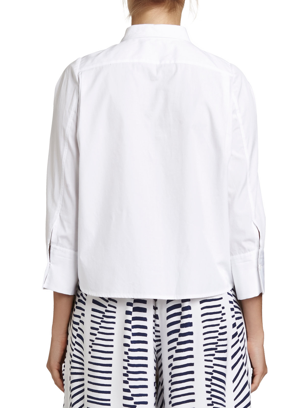Lyst - Maiyet Cropped Button Down Shirt in White
