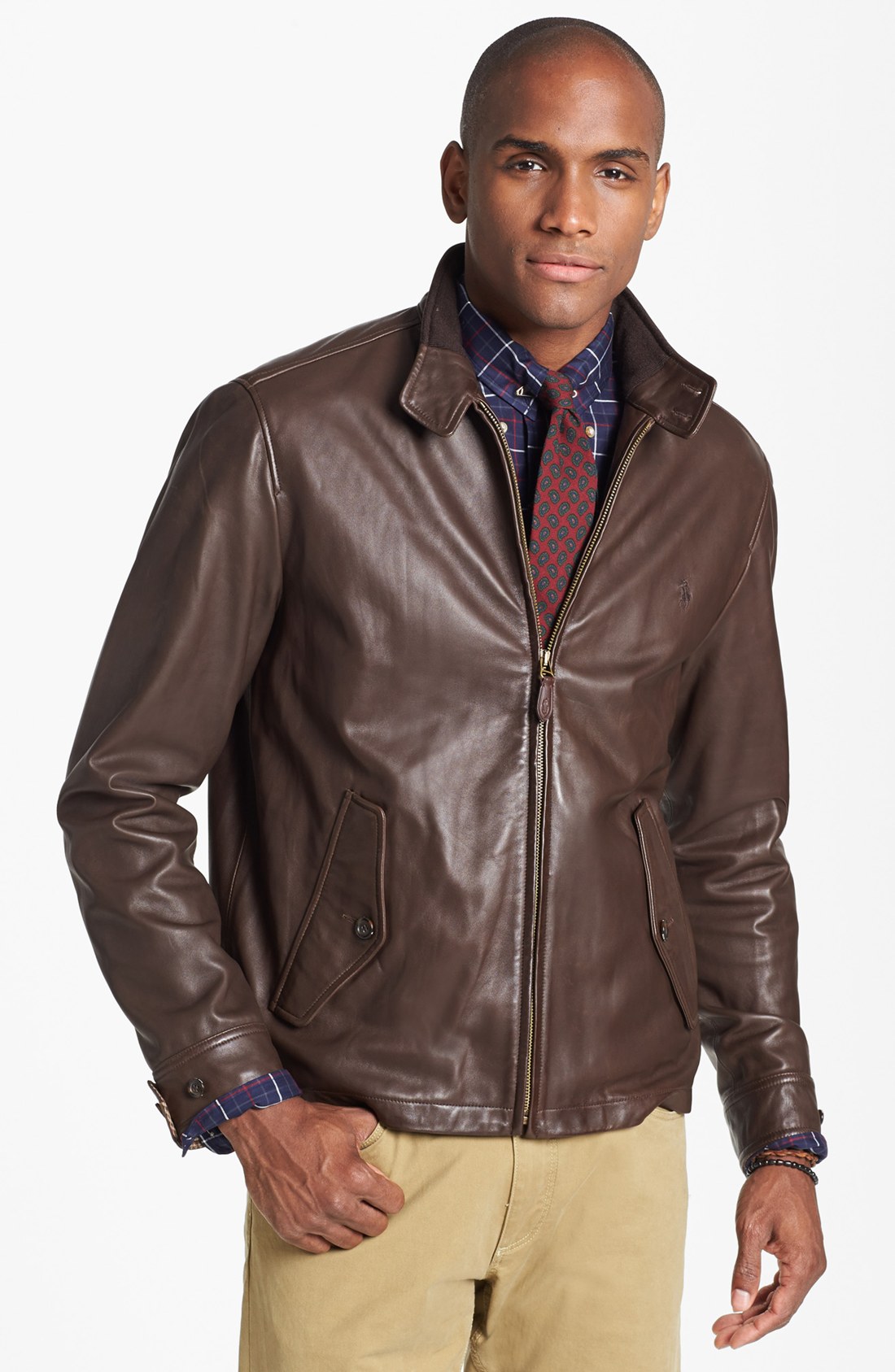 Polo Ralph Lauren Leather Jacket in Brown for Men (Mason Brown) | Lyst