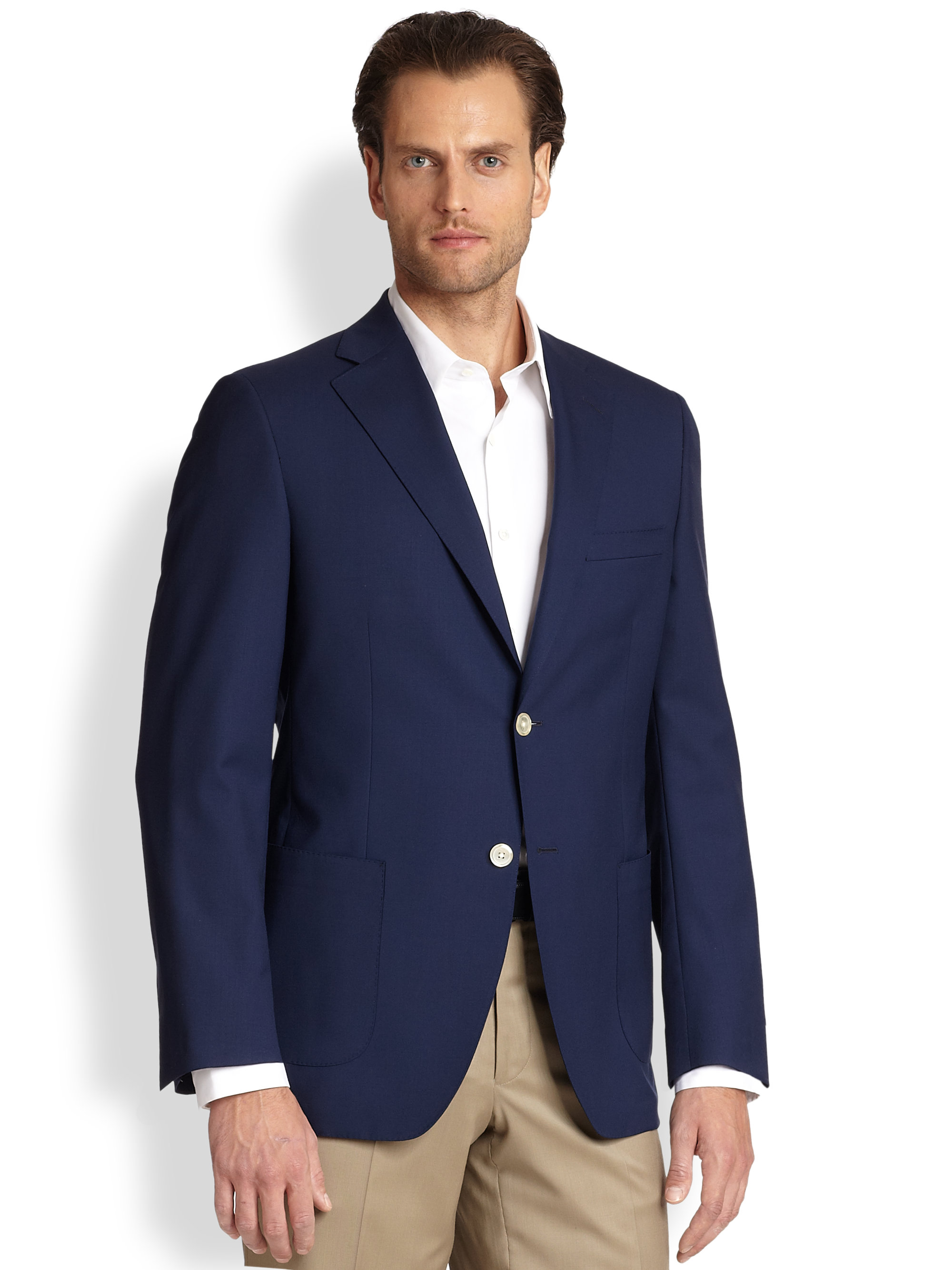 Lyst - Saks Fifth Avenue Samuelsohn Classic-fit Wool Sportcoat in Blue ...