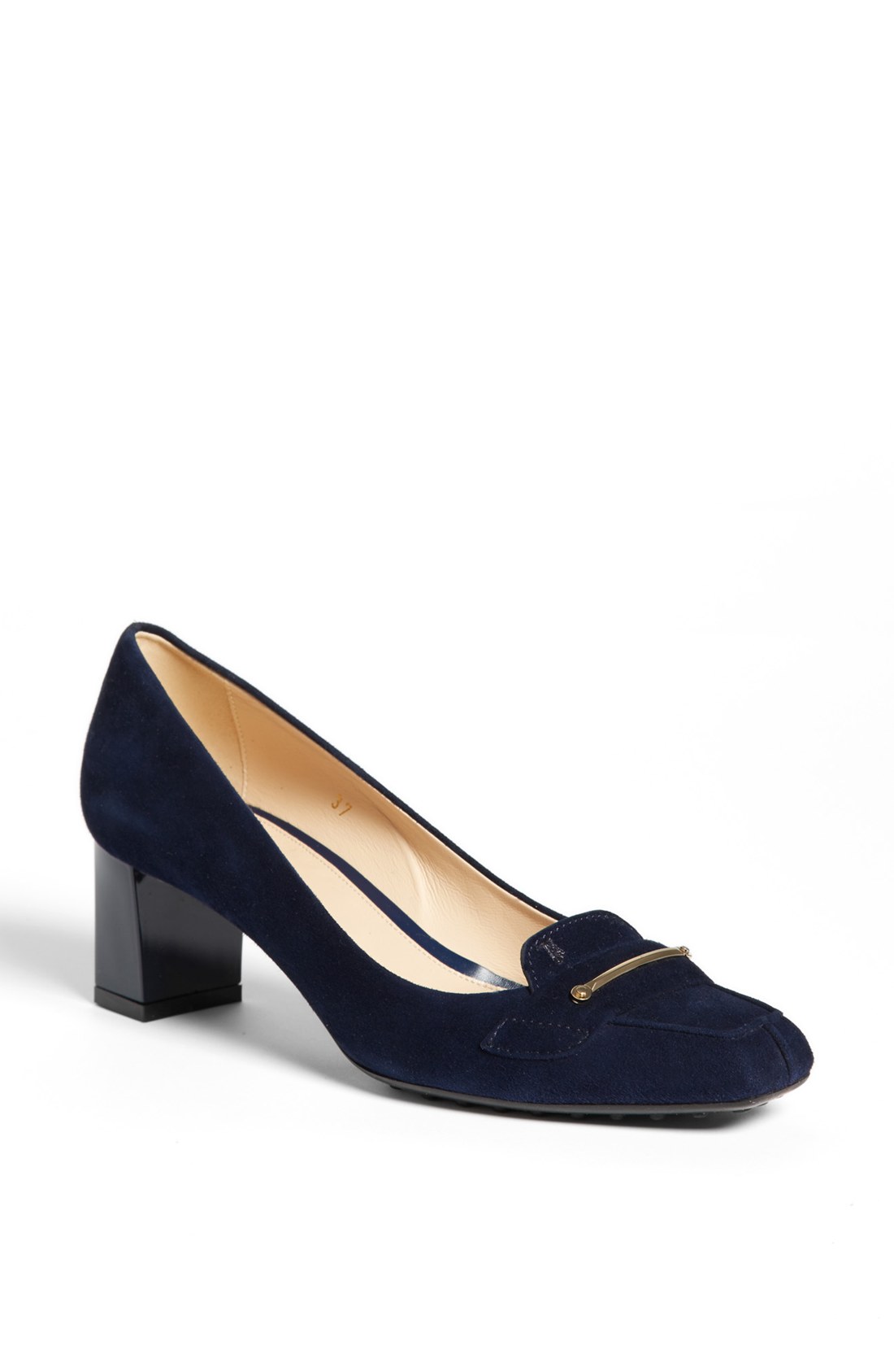 Tod's Suede Loafer Pump in Blue (Navy) | Lyst