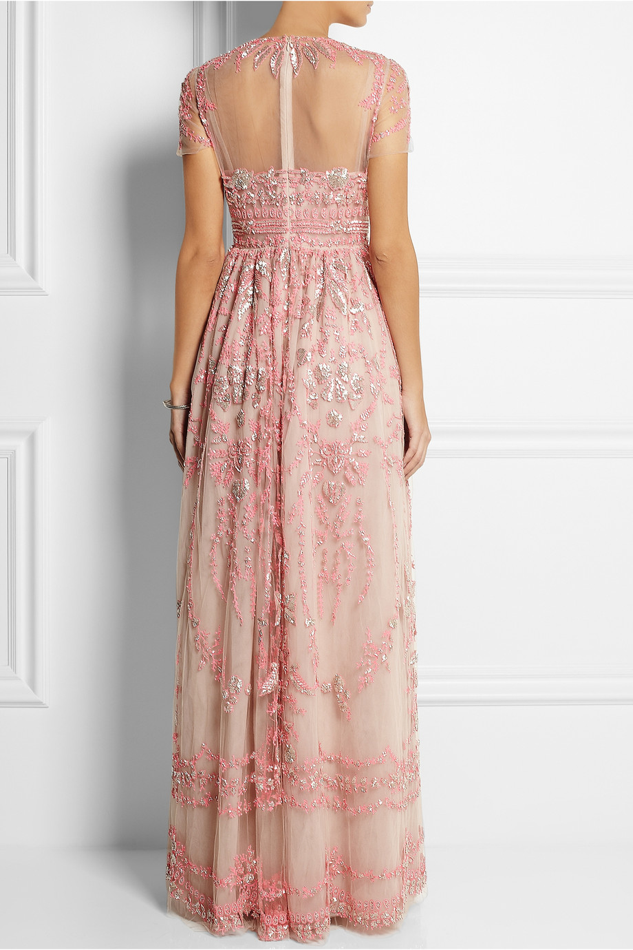Lyst - Valentino Embellished Tulle Gown in Pink