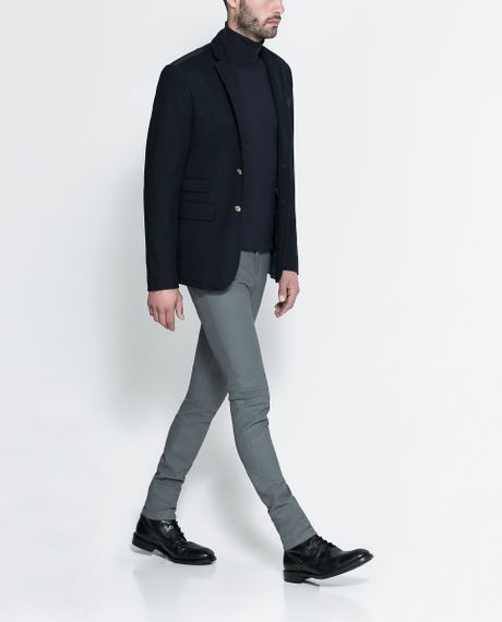 Zara Coated Super-skinny Jeans in Gray for Men (Grey) | Lyst