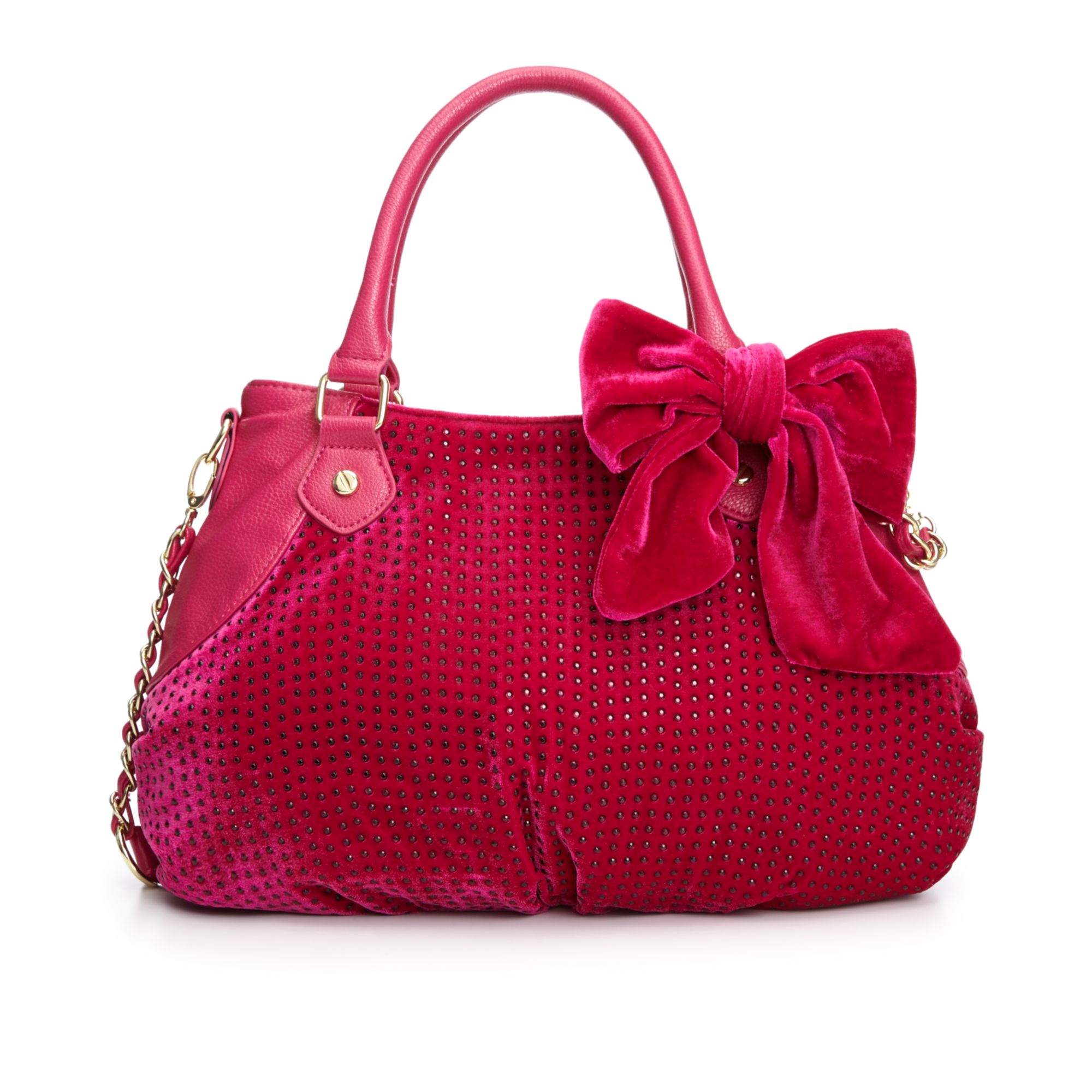 Lyst - Betsey Johnson Crystal Palace Satchel in Red