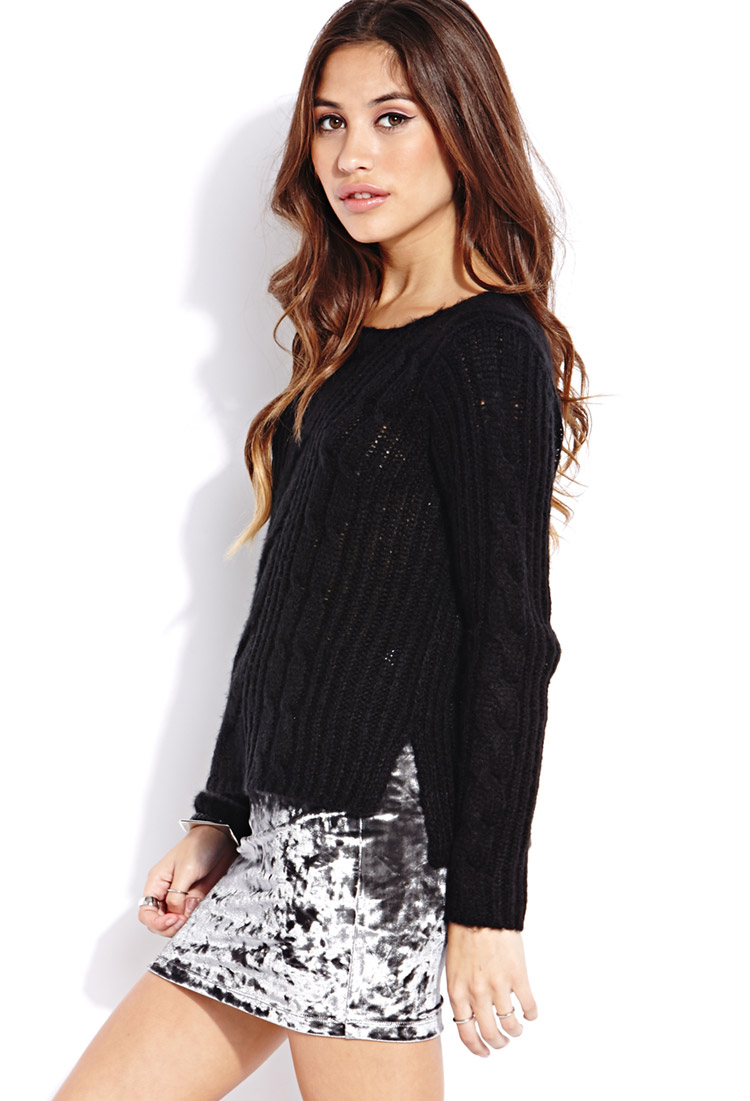 fuzzy knit sweater forever 21