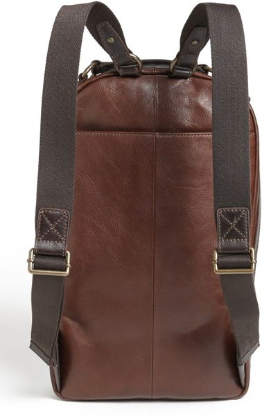 Fossil Estate Leather Backpack in Brown for Men (Dark Brown) | Lyst