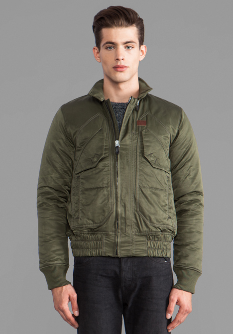 G-star Raw Atlas Marlow Bomber in Army in Green for Men (Bright Rovic ...