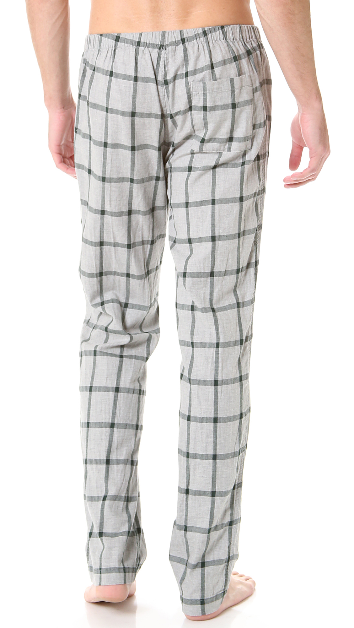 Lyst Steven Alan Brushed Check Pajama Pants in Green for Men