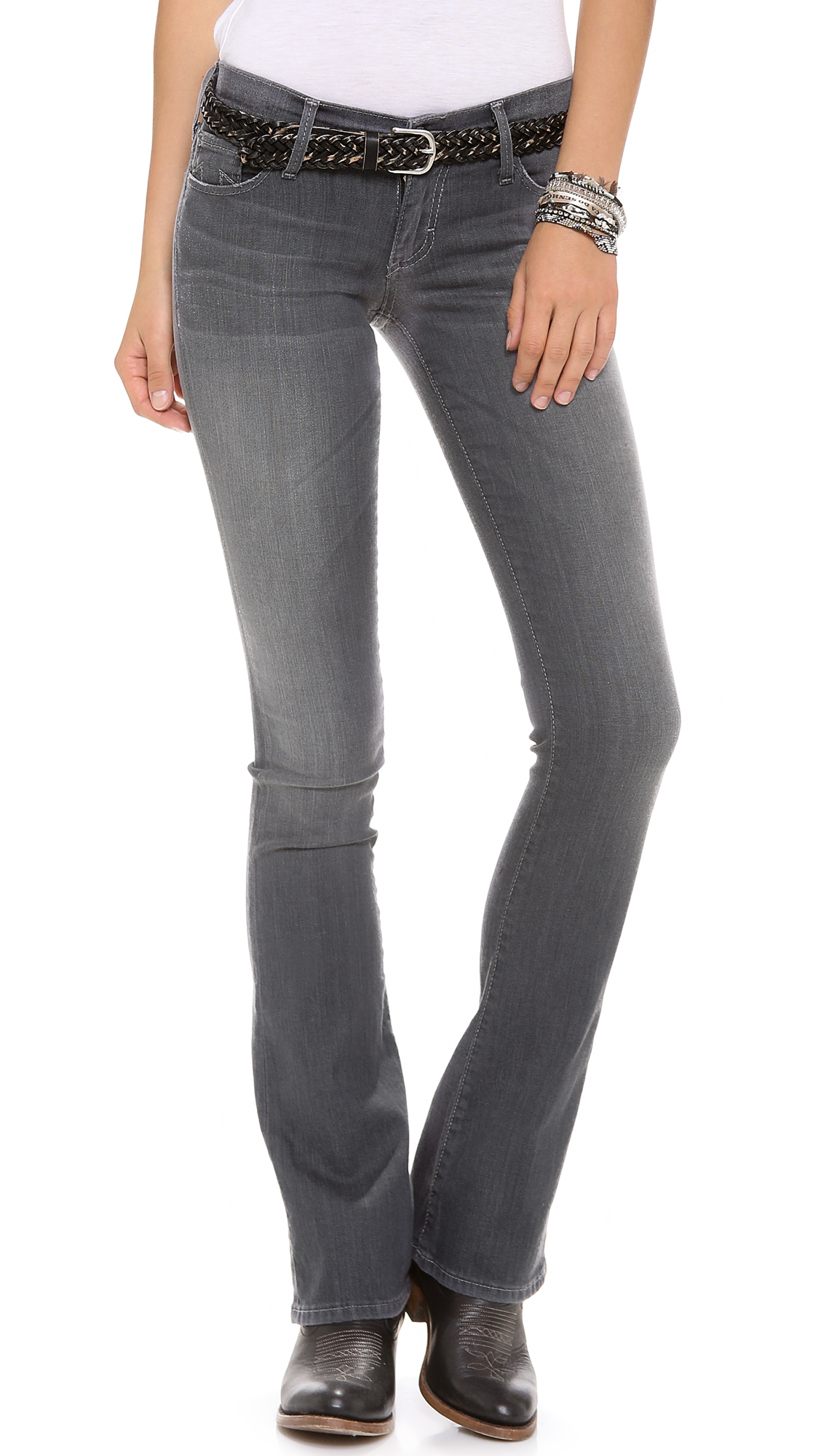 Lyst True Religion Lexi Mini Boot Cut Jeans in Gray