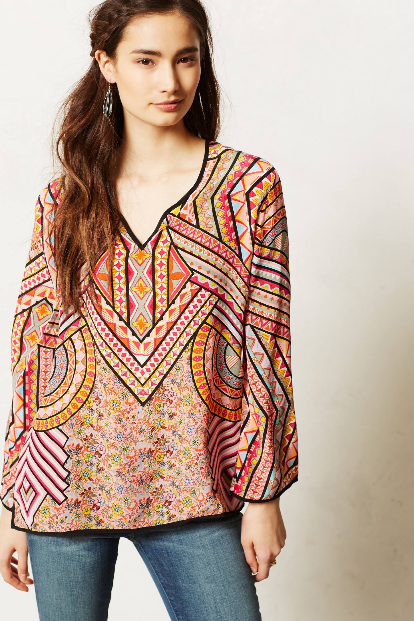 Anthropologie Lunation Peasant Top in Pink | Lyst