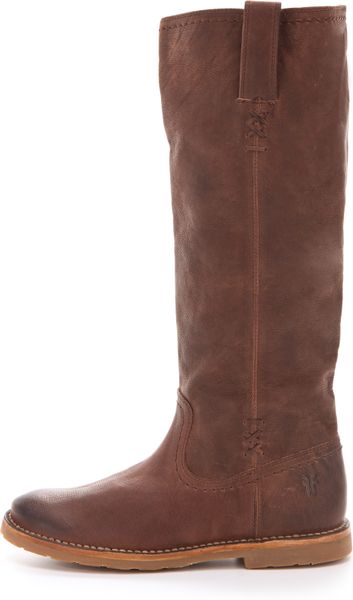 Frye Celia X Stitch Boots in Brown | Lyst