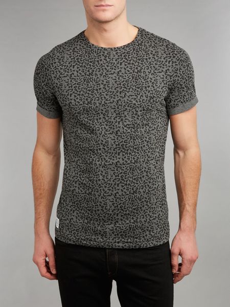 Native Youth Leopard Print Marl T Shirt in Gray for Men (Charcoal) | Lyst